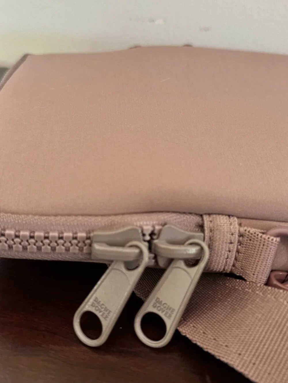 Dagne Dover Laptop Sleeve Crossbody Bag Blush Pink Color 11 x 8